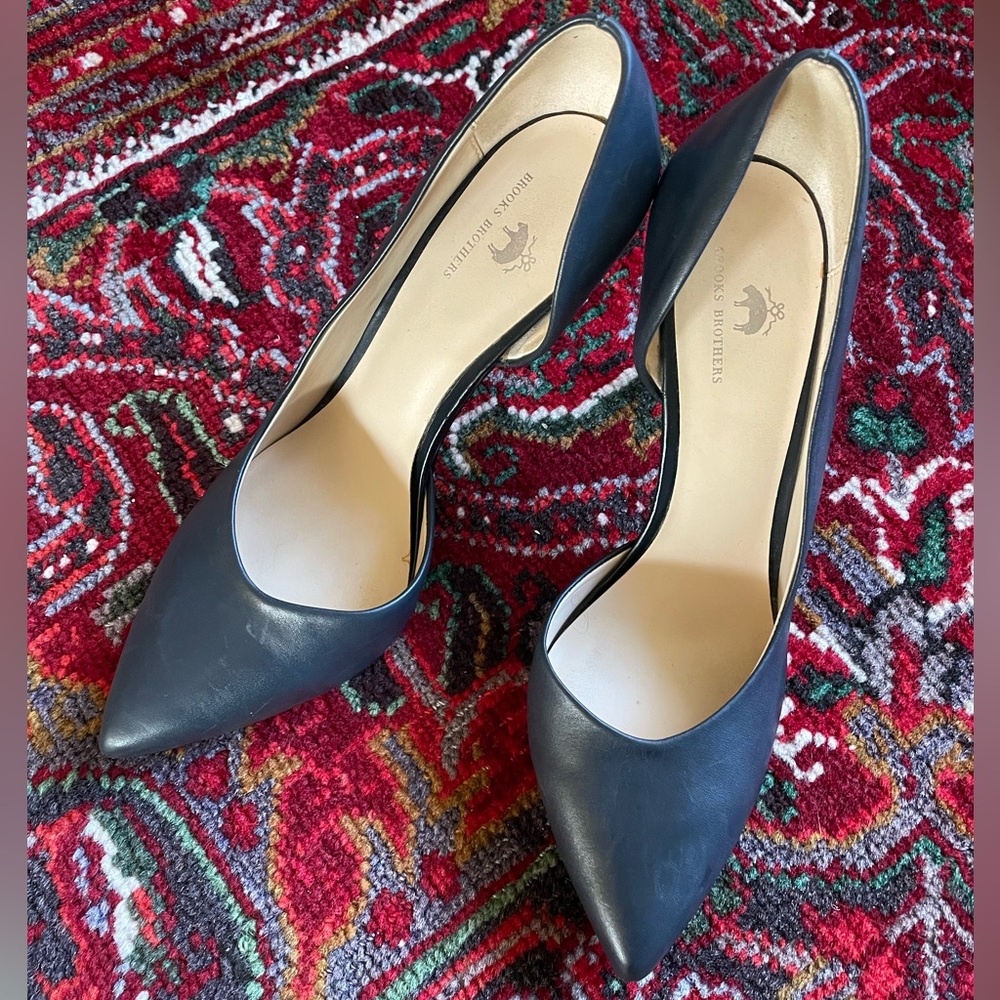VGUC Brooks Brothers D’Orsay Cutout Pump Stiletto Heels, Sz 9